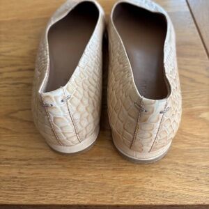 Jigsaw Tan Croc-Pattern Loafers